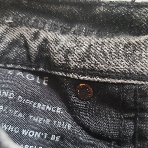 American Eagle Faded Black Washed Men's Skater Jean 32x32 - Picture 5 of 7